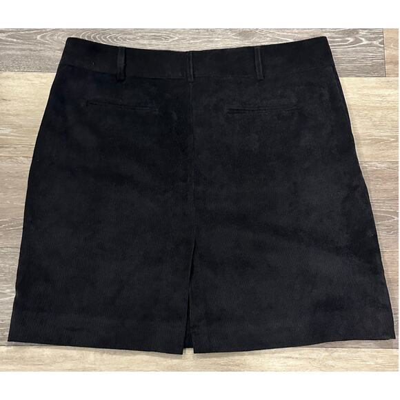 Architect Petite Black Corduroy Skirt Size 12 P Pockets - Picture 4 of 4